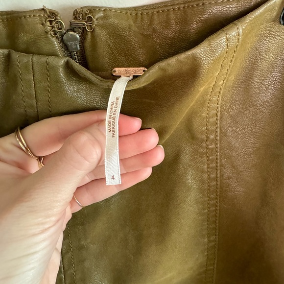 Free People Faux Leather Mini Skirt - Picture 3 of 4